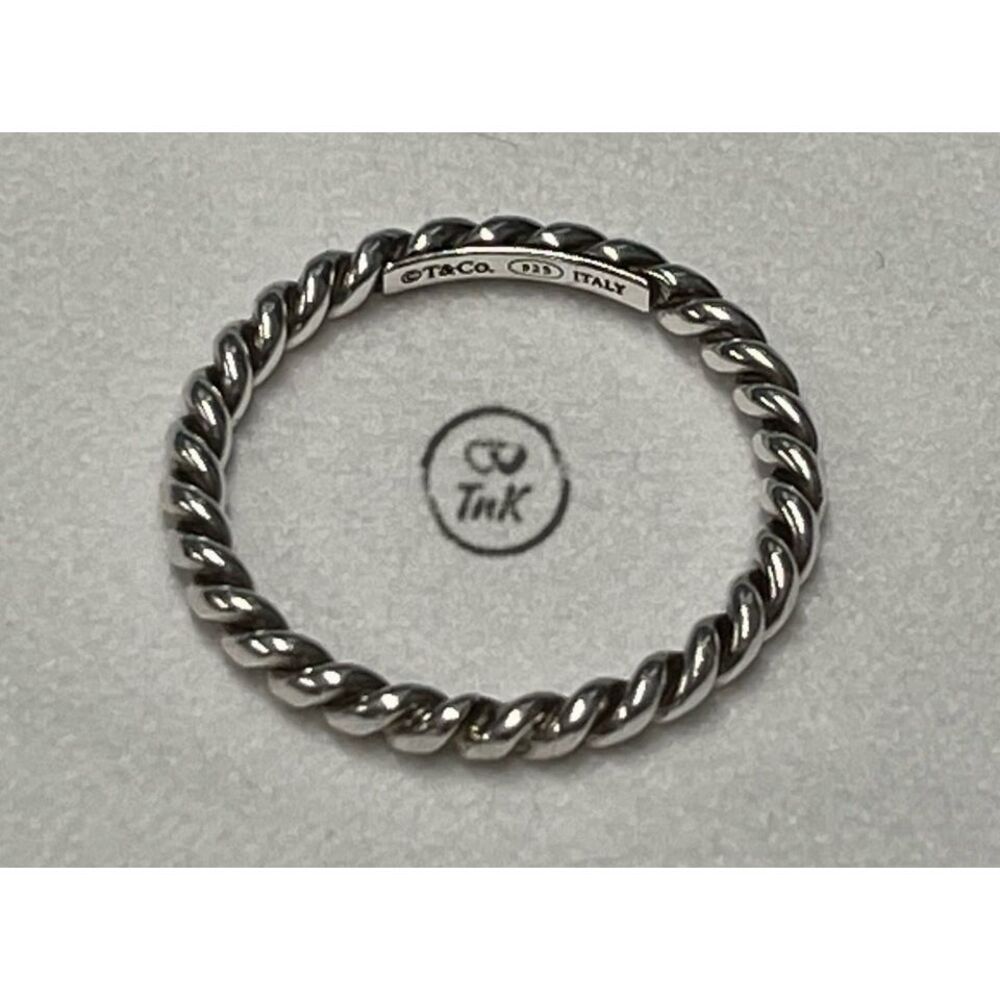 Retired Tiffany & Co Twist Ring - Sz 5 - 925 Silver